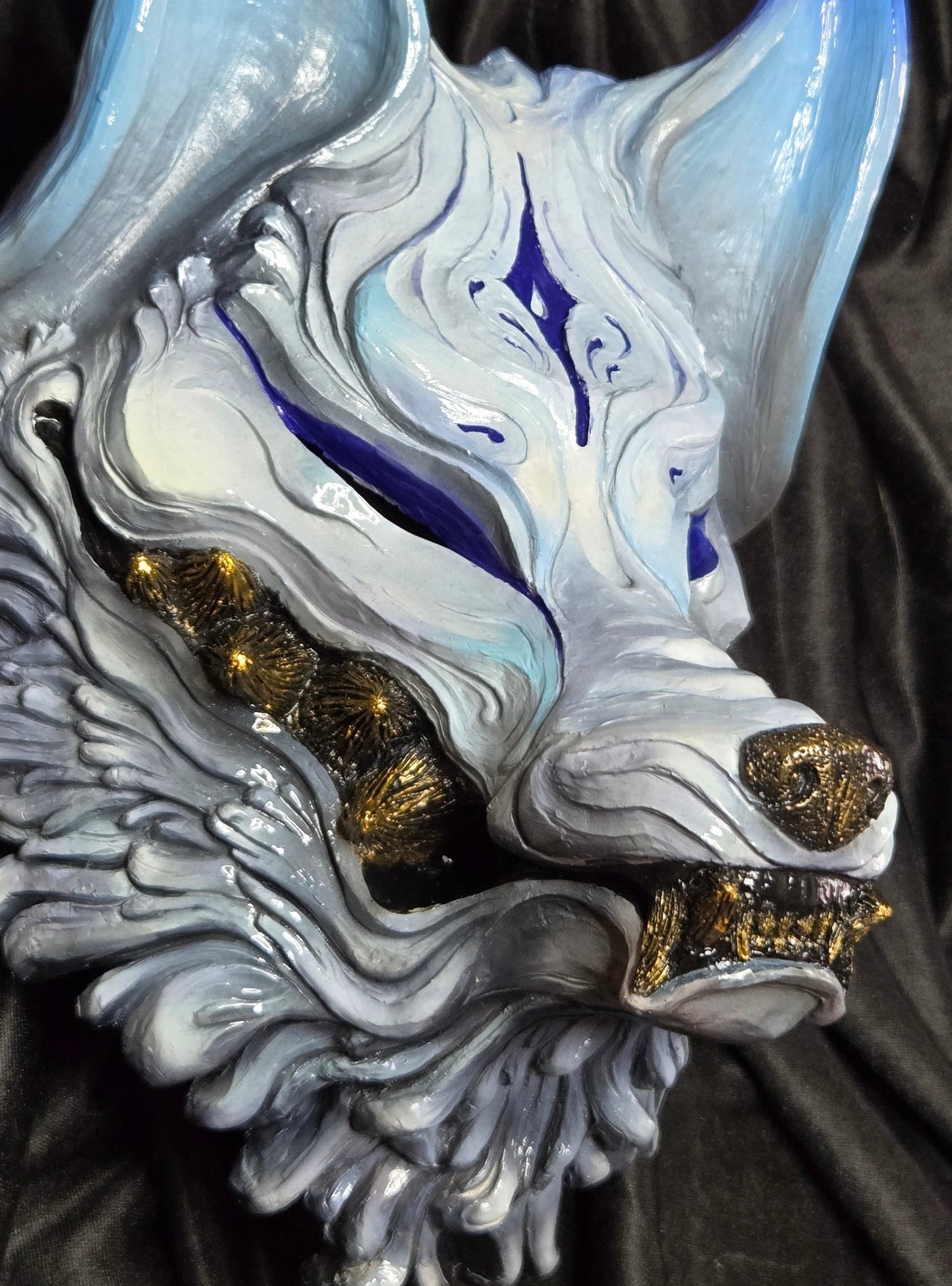Máscara Kitsune azul