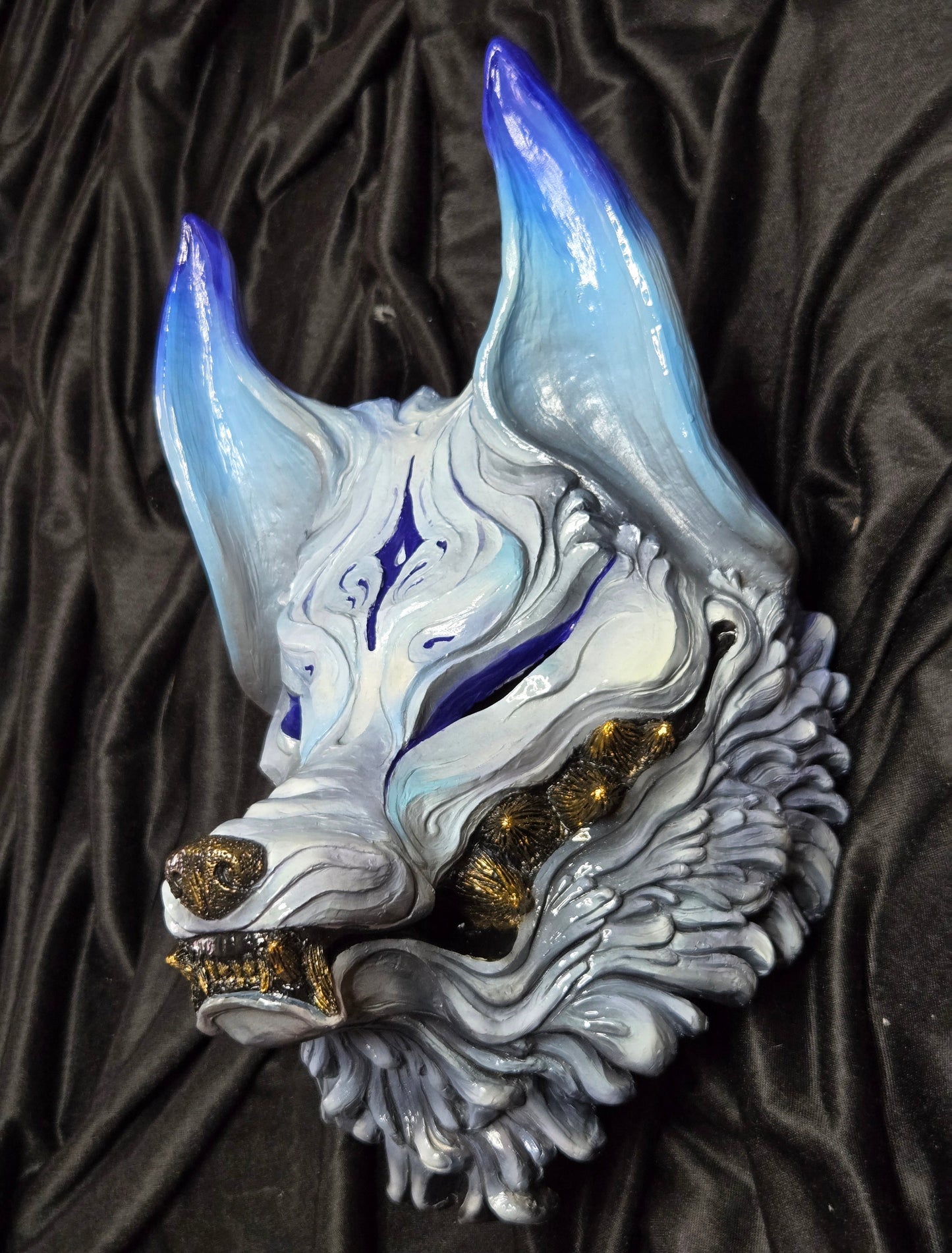 Máscara Kitsune azul