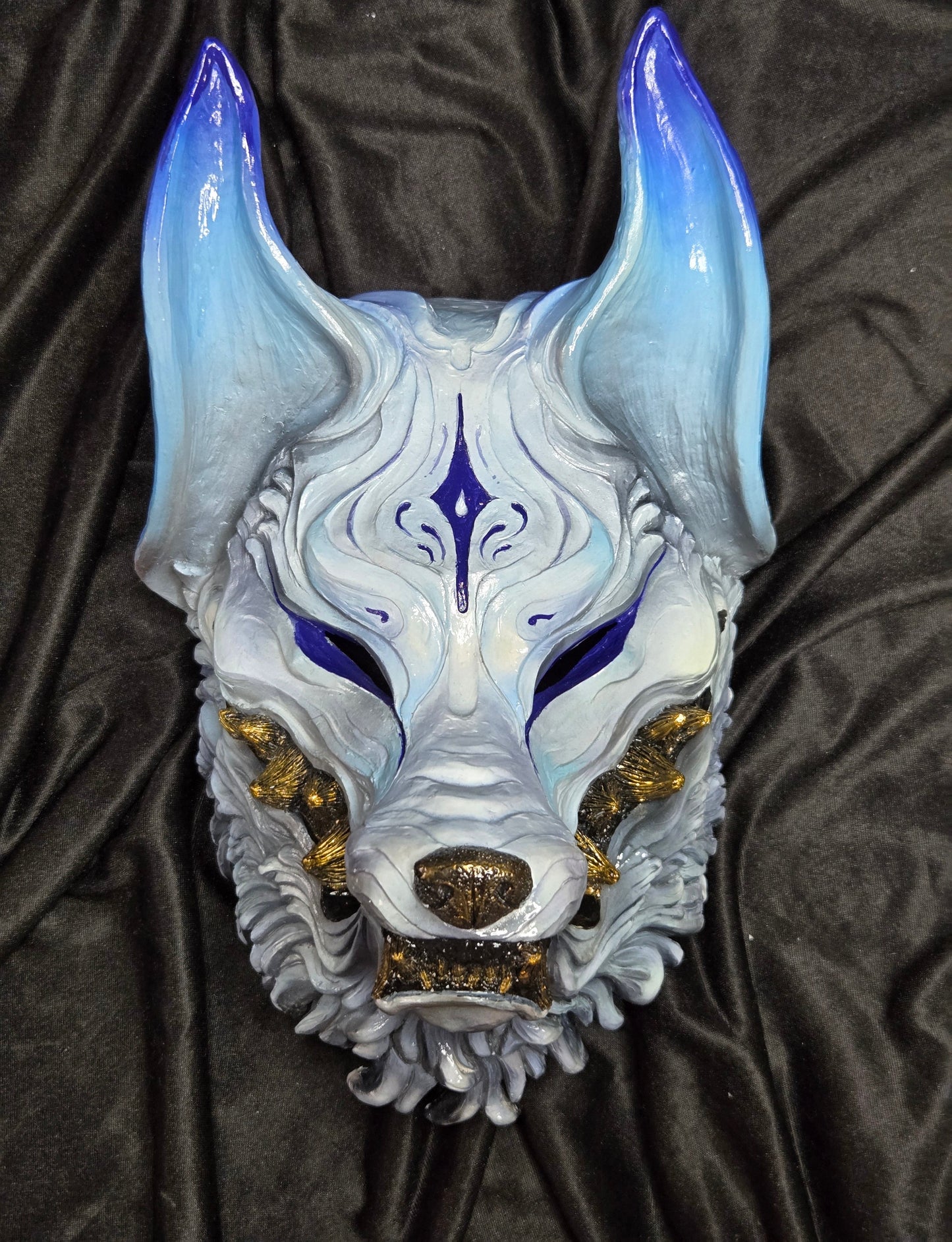 Máscara Kitsune azul