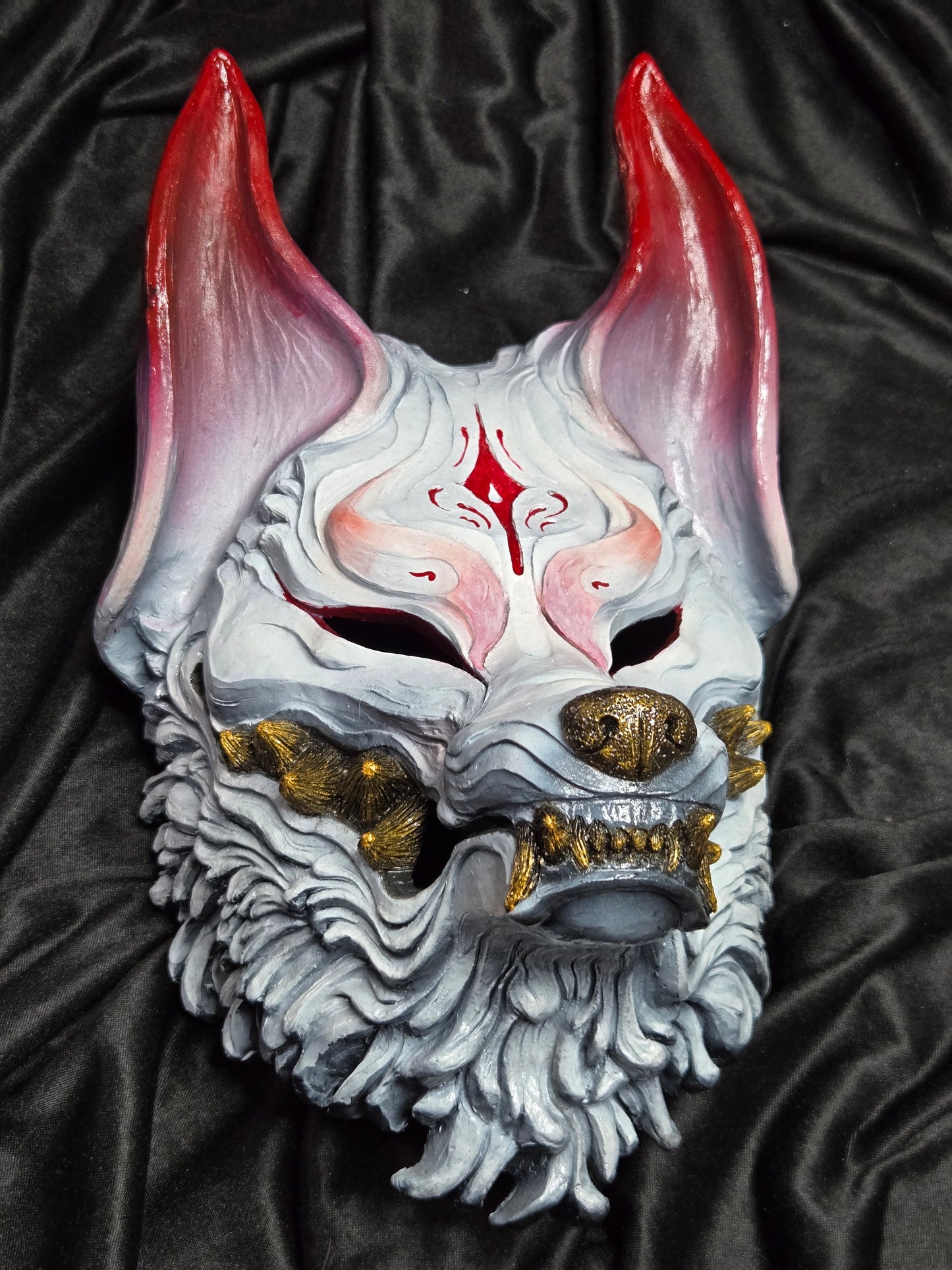 Máscara Kitsune rojo