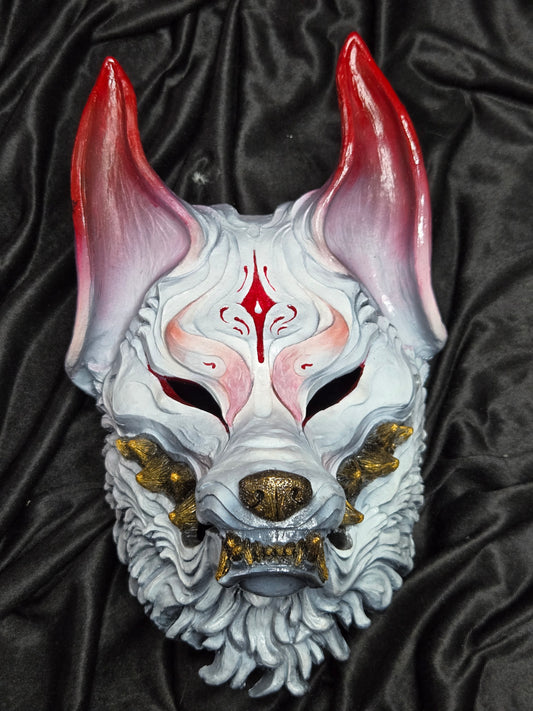 Máscara Kitsune rojo