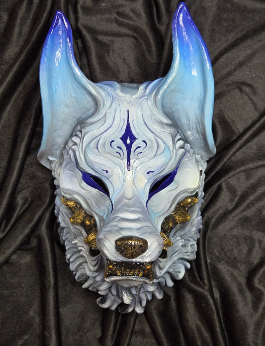 Máscara Kitsune azul